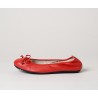 Ballerines Eliane, cuir d'agneau rouge