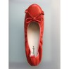 Ballerines Eliane, cuir d'agneau orange