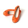 Ballerines Eliane, cuir d'agneau orange citrouille