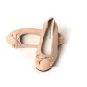 Ballerines Eliane, cuir d'agneau rose poudré