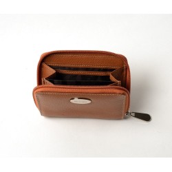 Cutter Buni portefeuille zippé châtain