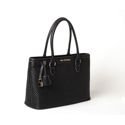 Laurene Fantasia sac cabas toile tressée noire