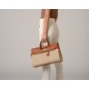 Pyla Fantasia, grand sac à main toile tressée beige