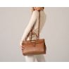 Pyla Romy petit sac à main façon croco châtain