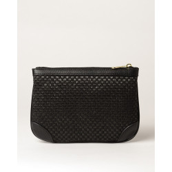Jaipur Fantasia, pochette toile tressée noire