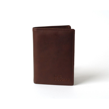 Eko Stone, portefeuille cuir chocolat