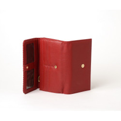 Gondole Bryan, portefeuille compagnon matelassé framboise