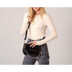 Kiribati Bryan, petit sac à main motif python noir