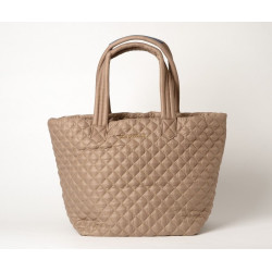 Marrakech Miami, grand sac cabas matelassé taupe