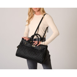 Pyla Losange, grand sac à main noir mat
