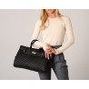 Pyla Losange, grand sac à main noir mat