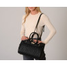 Pyla Losange, petit sac à main noir mat