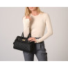 Pyla Losange, mini sac à main noir mat