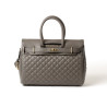 Pyla Losange, petit sac à main anthracite mat