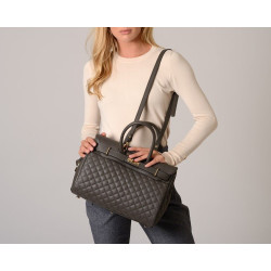 Pyla Losange, petit sac à main anthracite mat
