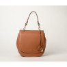 Garance Romy, grand sac besace châtain