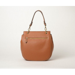 Garance Romy, grand sac besace châtain