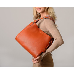 Dulcine Romy, large sac rouille