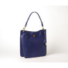 Kentucky Romy, petit sac porté épaule cuir façon croco marine