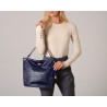 Kentucky Romy, petit sac porté épaule cuir façon croco marine