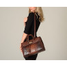 Pyla Meryl petit sac à main façon croco moka