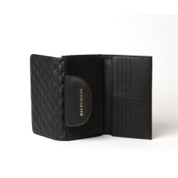 Gondole Losange, portefeuille compagnon noir mat