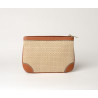 Jaipur Fantasia, pochette toile tressée beige