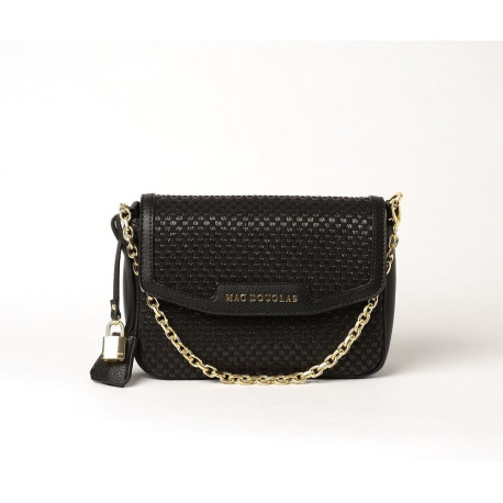 Kiribati Fantasia, petit sac en toile tressée noire