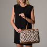 Everton Paloma sac cabas toile motif python