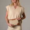 Jaipur Fantasia, pochette toile tressée beige