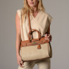 Pyla Fantasia, petit sac à main tressée beige