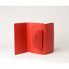 GONDOLE LOSANGE, portefeuille compagnon coquelicot mat