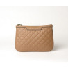 JAIPUR LOSANGE, pochette taupe mat