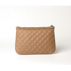 JAIPUR LOSANGE, pochette taupe mat