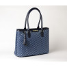 LAURENE FANTASIA, sac cabas toile tressée bleu jean