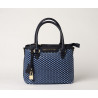 LAURENE FANTASIA, petit sac cabas toile tressée bleu jean