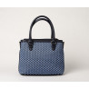 LAURENE FANTASIA, petit sac cabas toile tressée bleu jean