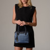 LAURENE FANTASIA, petit sac cabas toile tressée bleu jean