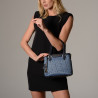 LAURENE FANTASIA, petit sac cabas toile tressée bleu jean
