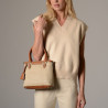 LAURENE FANTASIA, petit sac cabas toile tressée beige