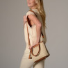 LAURENE FANTASIA, petit sac cabas toile tressée beige