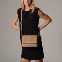 NACIMENTO LOSANGE, sac porté travers taupe mat