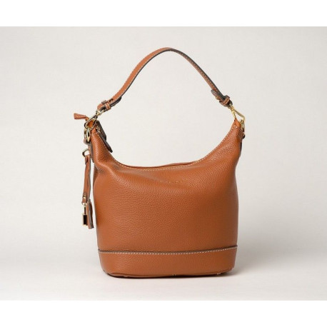 NAEVA ROMY,sac porté épaule châtain