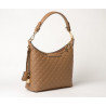 NAHAN LOSANGE, sac porté épaule taupe mat