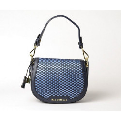 NAIA FANTASIA, sac porté épaule toile tressée bleu jean