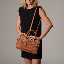 PYLA BRYAN, mini sac à main châtain