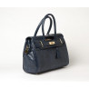 PYLA BRYAN, mini sac à main motif python marine
