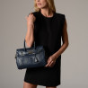 PYLA BRYAN, mini sac à main motif python marine