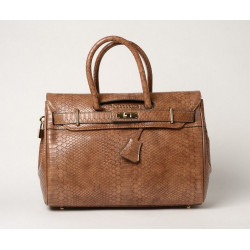 PYLA BRYAN, petit sac à main motif python noix