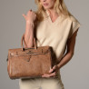 PYLA BRYAN, petit sac à main motif python noix